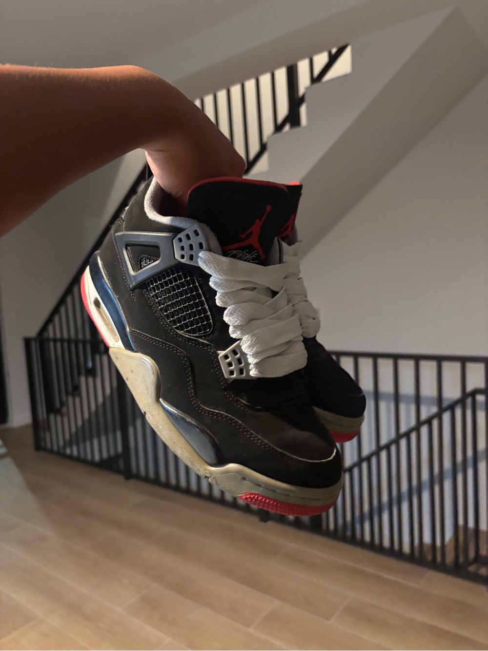 Jordan Men's Black/Red/White Retro Basketball Sneakers